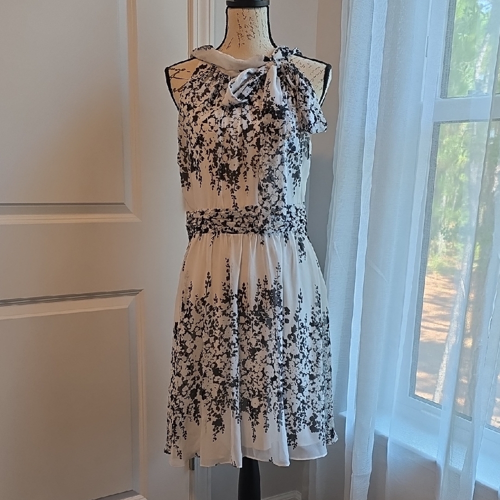 Jessica Simpson Black and White Floral Mini Dress